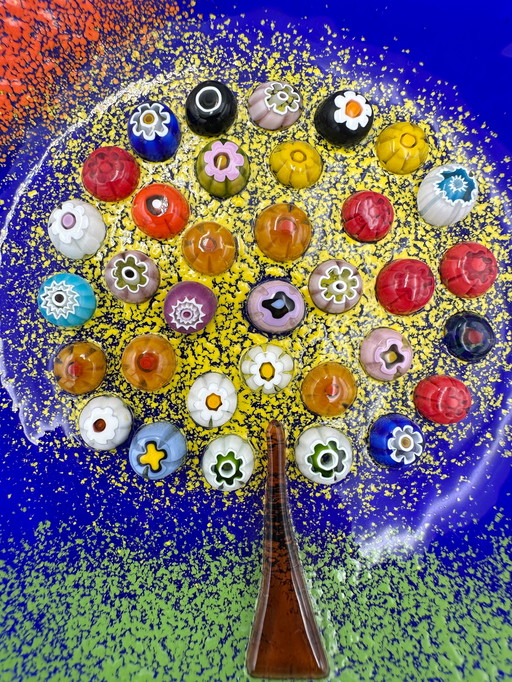 Schale aus Muranoglas "Baum des Lebens" (Lebensbaum)
