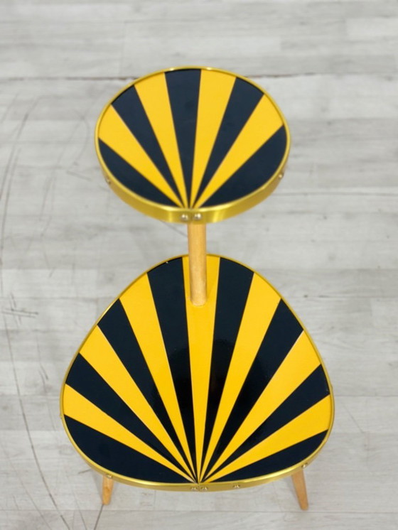 Image 1 of Vintage kidney-shaped table, flower bench, plant stand, side table, Mid Century