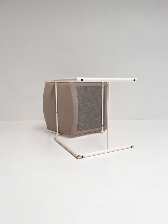 Set Van 4 Cirkel Stoelen Van Boonzaaijer Voor Metaform, 1980's – Eetkamerstoelen, Textile (photo 13 of 13)