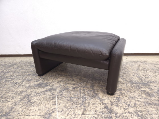 Image 1 of Cassina Maralunga Stool Ottoman Leather Stool