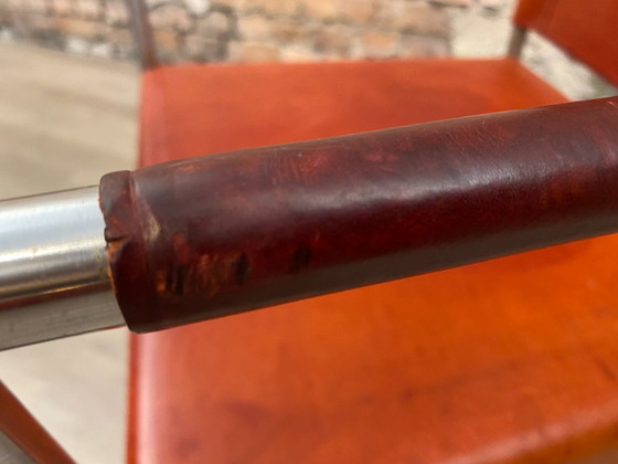 Vintage Armchair – Cognac Leather | – Metal (photo 13 of 14)