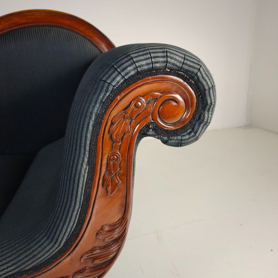 Image 1 of Gesneden zwaan chaise longue, 20e eeuw