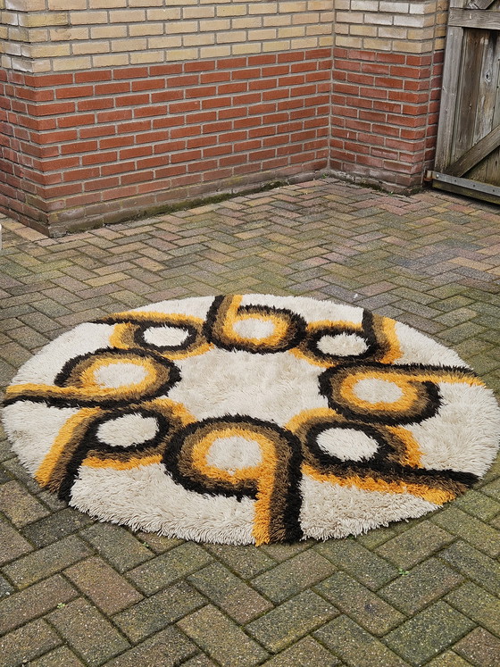 Image 1 of Tapis en laine Rya de l'ère spatiale