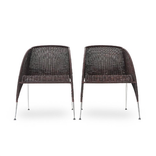 Paar "Woogie-Chair" Sessel von Joey Mancini für Bonacina, 1990er Jahre