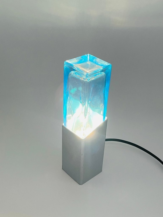 Space Age Lamp, Murano Glass Block, 1970 – Table lamps (photo 9 of 11)