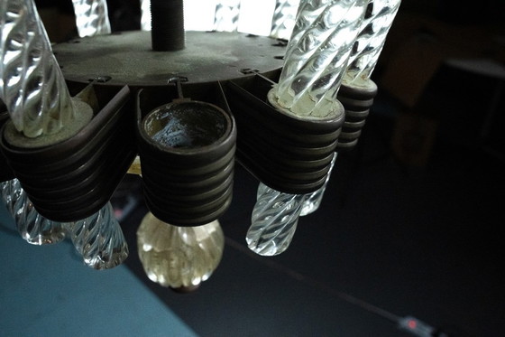 Image 1 of Raro lampadario in vetro di Murano Art Déco di Archimede Seguso, Italia, anni '30