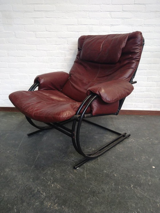 Image 1 of poltrona relax in pelle anni '70