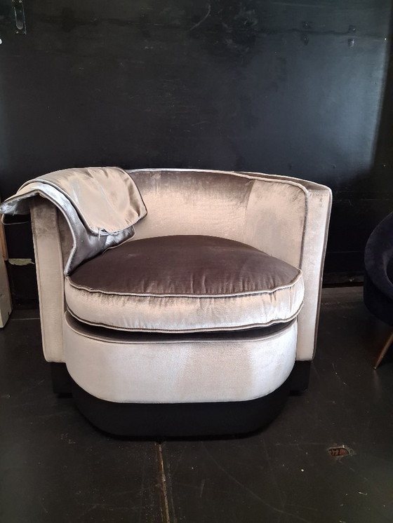 Image 1 of Fauteuil pivotant Adje avec housses de coussin décoratives assorties