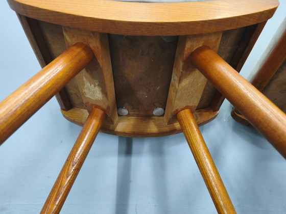 Image 1 of Coppia di poggiapiedi in acero di metà secolo, Cecoslovacchia, anni '60