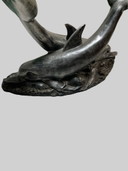 Vintage coffee table with dolphins
