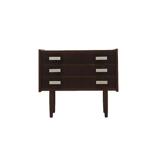 Cómoda danesa chapada en roble con patas cónicas, estilo moderno escandinavo de los años 80. – ladekasten, Wood