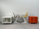 7 x Ernst Moeckl Kangaroo chairs / Z-chairs for Horn, Germany, 1970s