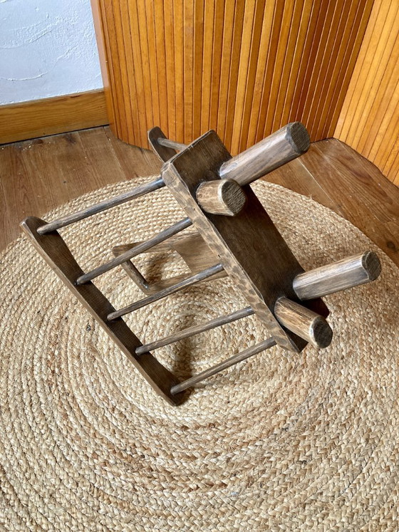 Image 1 of Portariviste brutalista nello stile di Jean Touret, anni '50