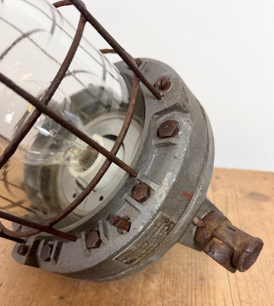 Image 1 of Grey Industrial Explosion Proof Lamp from Elektrosvit, 1960s