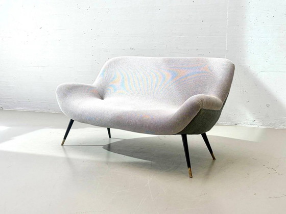 Vintage Mid-Century 2-Seater Sofa, 1950s – 2 seaters, Textile (photo 2 of 13)