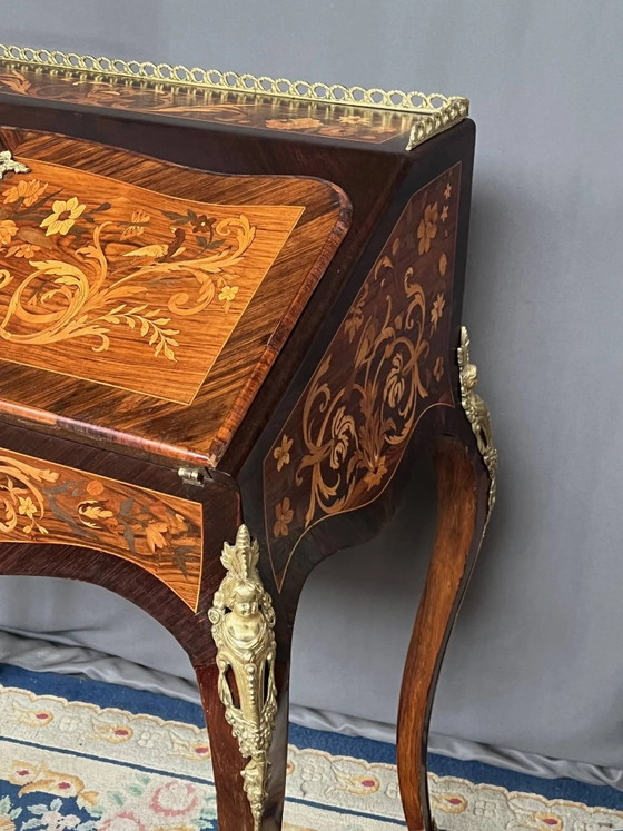 Secretaris uit de tijd van Napoleon III. – Bureau, Bronze, Wood (photo 4 of 9)