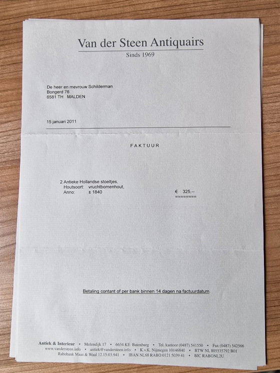 Image 1 of Antieke Hollandse stoeltjes 