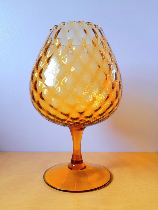 Empoli blown glass vase 1970