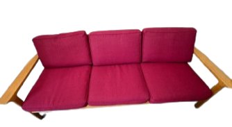 Image 1 of Excepcional conjunto de sofá y sillón Knoll Antimott de mediados de siglo, estilo danés moderno, década de 1970
