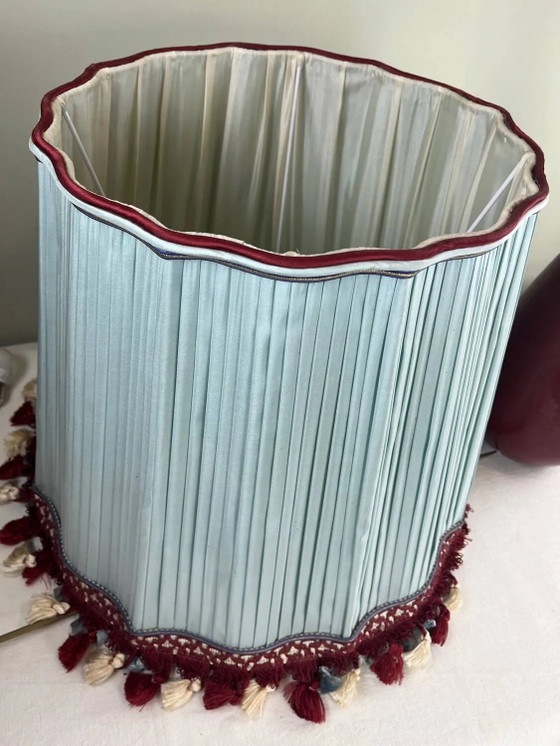 Grande lampada vintage in ceramica rossa firmata Drimmer – paralume pl – Lampade da tavolo, Porcelain, Metal (photo 17 of 21)