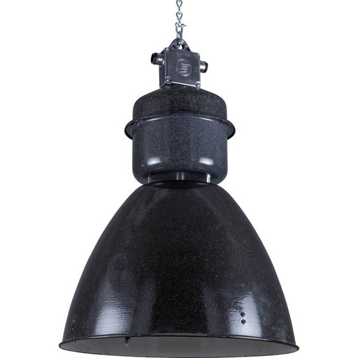 Lampada a sospensione vintage in alluminio lucidato, Polonia anni '60
