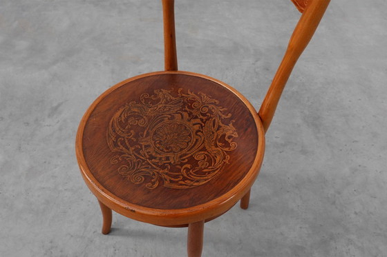 Image 1 of Art Deco Bugholzstuhl von J & J Kohn, Österreich ca. 1910