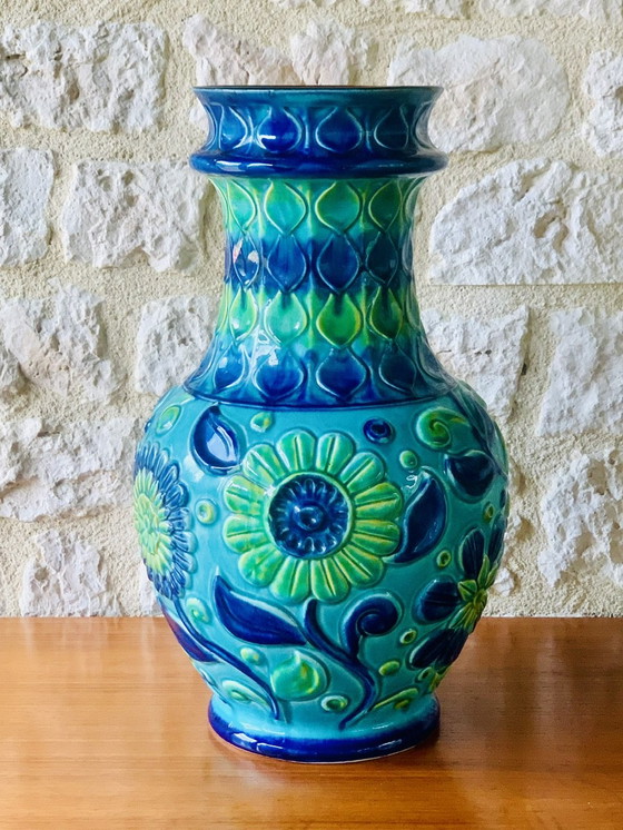 Image 1 of Tall, Mid-Century, West German Vase From Bay Keramik, 1960’s