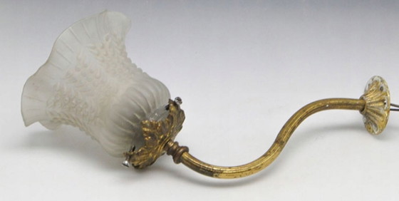 Rococco Style Wall Lamp, 1950s – Wall lights, Glass, Brass (photo 5 of 5)