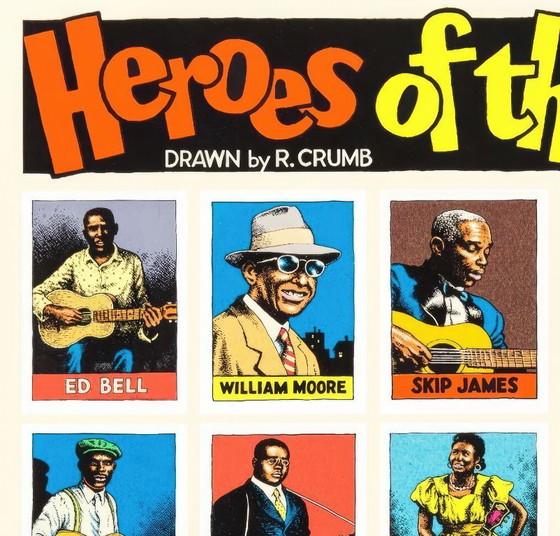 Image 1 of Robert Crumb Heroes of the Blues - Poster 50 × 70 cm