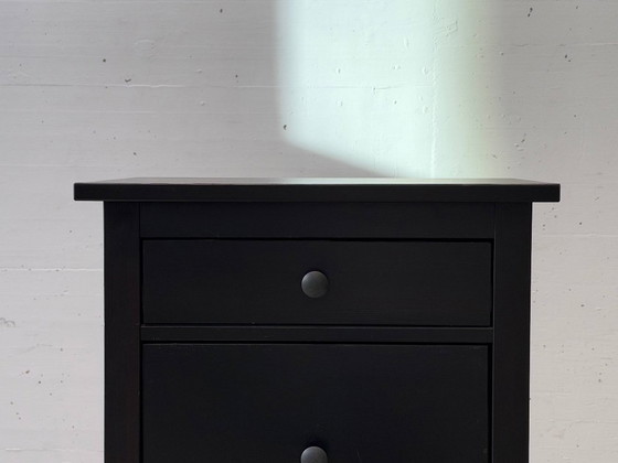 IKEA HEMNES tall chest of drawers with 5 drawers – Black-brown, Solid wood – High Boards (photo 7 of 15)
