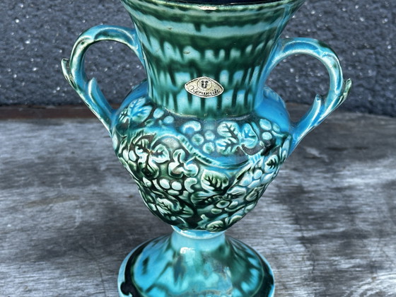 Image 1 of Vase Turquoise céramique Vintage 70’s - Keramik West Germany H 20 cm