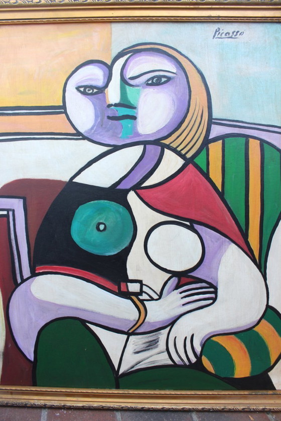 Image 1 of Pablo Picasso Oil Painting Blue Period
