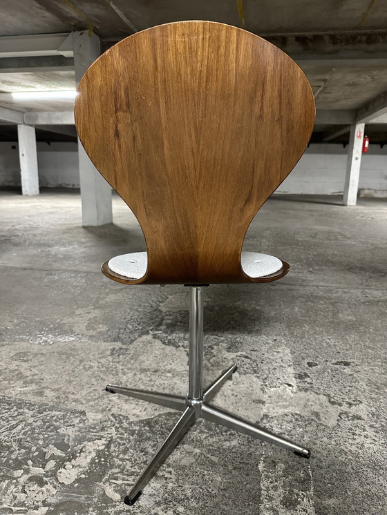 Image 1 of Ensemble de 4 chaises vintage en bois courbé et placage de bois de rose par Elmar Flötotto, Allemagne 1960