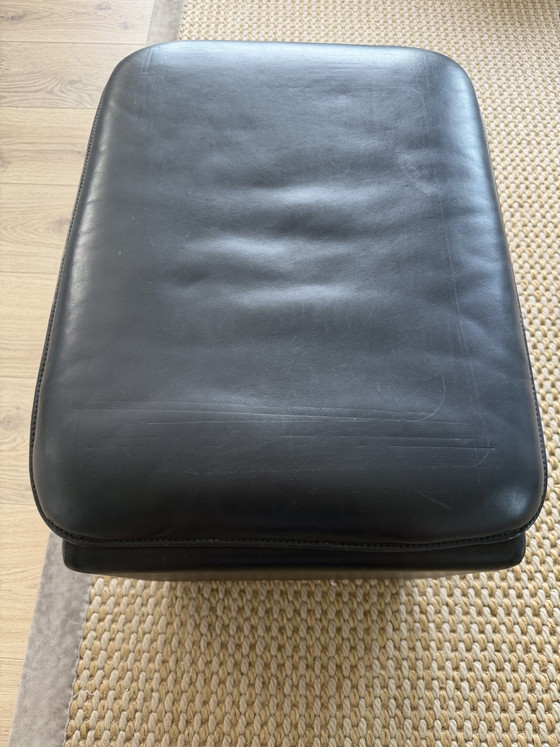 Tabouret et pouf en cuir bleu DeSede série DS – de Sede, Poufs & repose-pieds, Leather (photo 7 of 7)