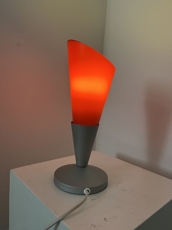 Image 1 of Vintage Ikea - model Kryolit - type B9419 - tafellamp - glas - metaal - jaren 90