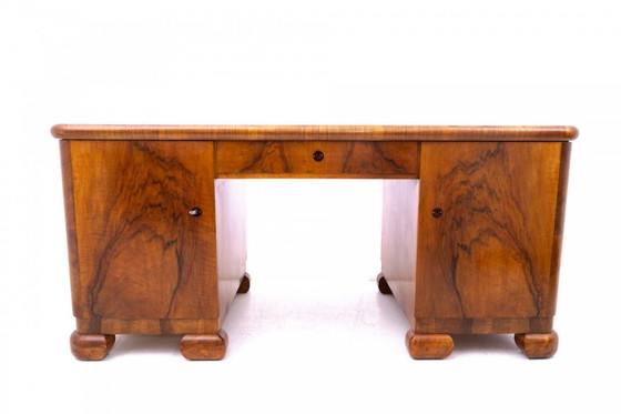 Image 1 of Art Deco desk, Poland, circa 1940.