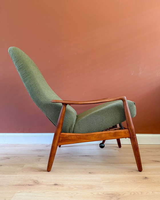 Poltrona reclinabile vintage – Poltrone, Textile, Wood (photo 7 of 14)