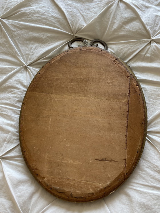 Image 1 of Antieke Strikspiegel Facet Geslepen