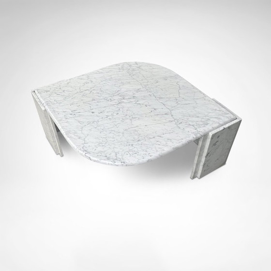 Image 1 of Carrara marble teardrop coffee table Germany 1980s