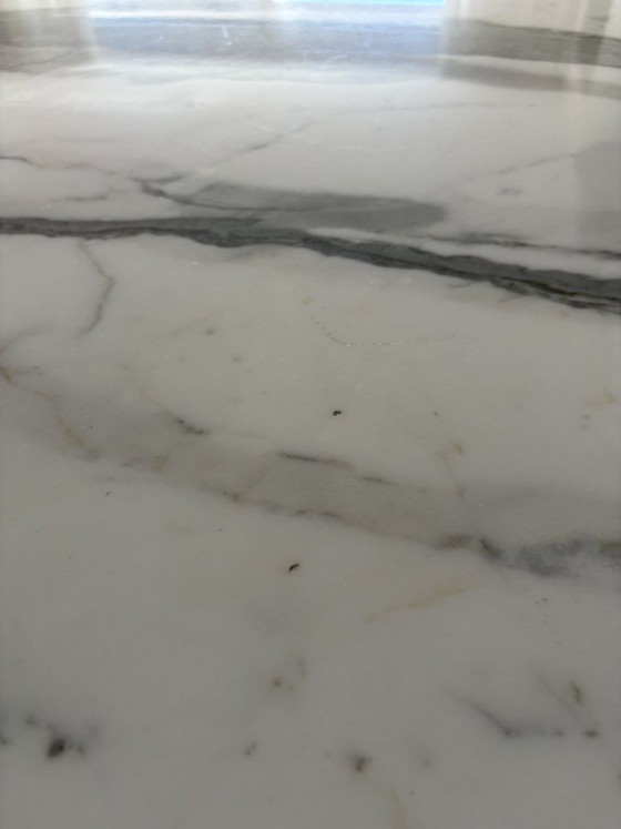 White Marble Dining Table (photo 8 of 9)
