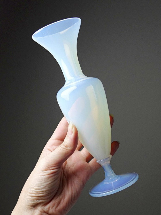 Image 1 of Duo of vintage opaline soap bubble vases
