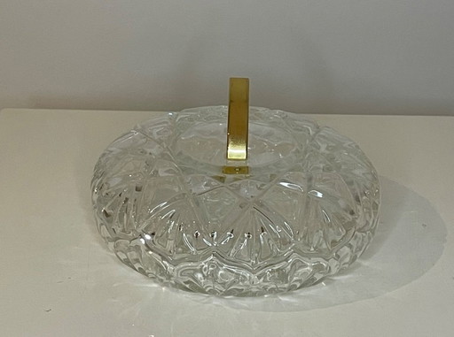 Vintage Walther Glas Kristallen Snoepschaal/bonbonnière Jaren '70/'80