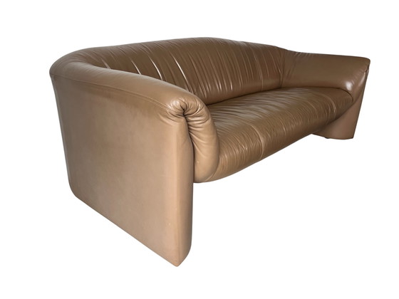 Image 1 of Bankstel Leolux Mink, 2-zits y 3-zits, luz bruin leer
