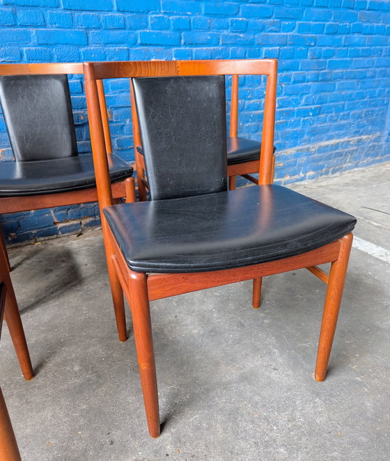 Image 1 of 5x sedie da pranzo danesi vintage in teak - Findahls møbelfabrik