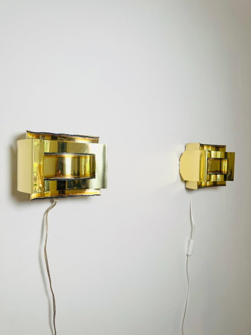 BRUTALISTISCHE WANDLAMP VAN SVEND AAGE HOLM-SØRENSEN VOOR HOLM-SØRENSEN & CO, DENEMARKEN, JAREN 1960