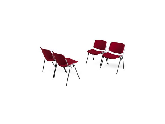 Image 1 of Set van 4 Castelli stoelen, stapelbare stoelen van Giancarlo Piretti, vintage stijl
