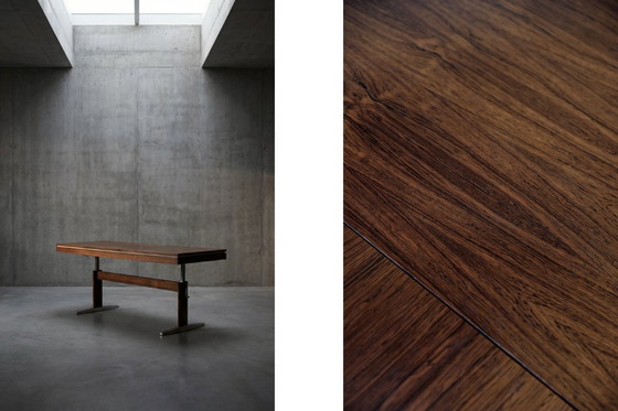 Image 1 of Vintage Mid-Century German Modern Rosewood Adjustable Console from E.M.Ü., 1960s