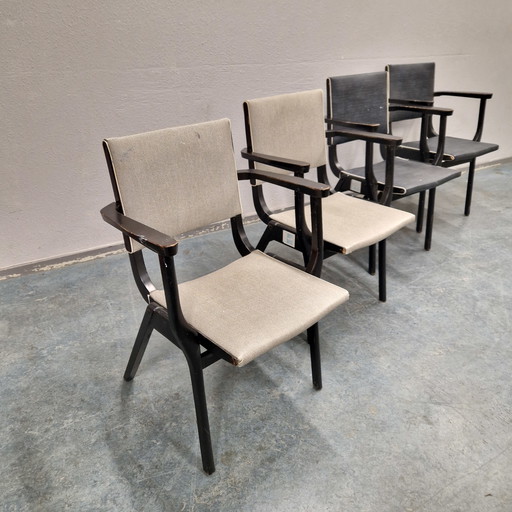 Stako 4 chaises de salle à manger vintage 1950s