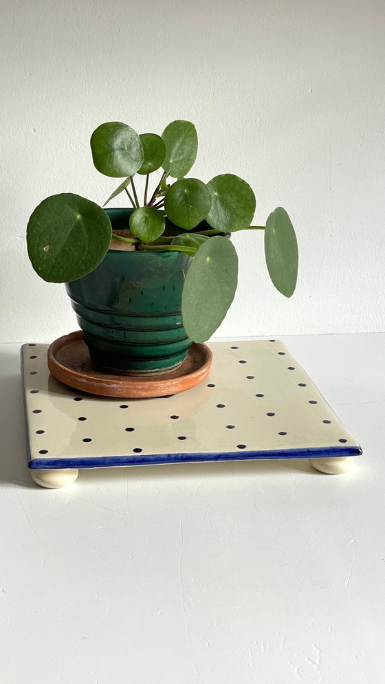 Image 1 of Sottobicchiere in ceramica con puntini St Clément VINTAGE