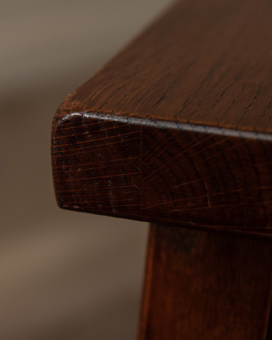 Image 1 of Vintage Brutalist Solid Oak Nesting Tables (Set of 3) – Dutch, 1970s
